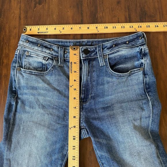 HALE by AG Drew Sculpted High Rise Skinny Crop Jeans with Studs - Picture 13 of 15